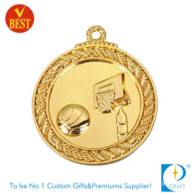 Customized Gold 2D Basketball Medal